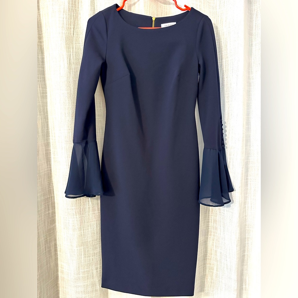 Never worn (no tags) Calvin Klein Navy Blue Dress